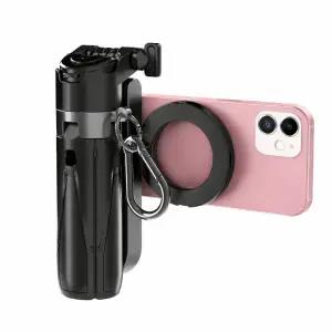 휴대용 블루투스 셀카봉 맥세이프 삼각대 셔터그립 자석 높이조절 거치대 사진 동영상 브이로그 여행 미니