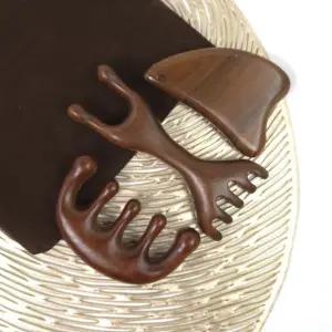 얼굴 마사지 괄사 파우치 우드 림프 도구 두피 홈케어 건강관리 포함 3종세트