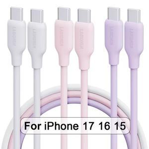 60W 3A 초고속 충전 PD 타입 C 액체 실리콘 케이블 퀵 차지 1M 2M 3M USB to 충전기