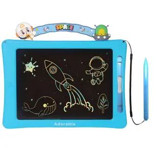10.5인치 말랑핸디 대형 LCD 드로잉패드 전자 노트 전자 스케치북 낙서장 어린이집 선물 답례품 파랑