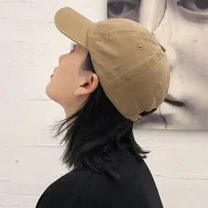 여성 빈티지 조절 볼캡 모자 워싱 스트랩 스타일 볼캡-WFIK9CP