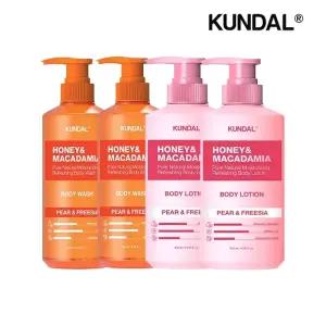 쿤달 퓨어 바디워시 페어앤프리지아 500ml x2개+바디로션 페어앤프리지아 500ml x2개