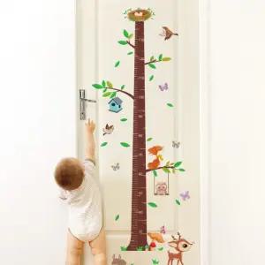 심플한 키재기 스티커 아기 고양이 과일 유아 키측정 자동차 동물 스티커 포인트 부착 시트지 벽지