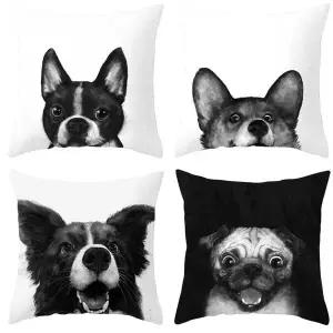 트레오바 인테리어 빼꼼멍멍 소파 쿠션커버 (45X45) 홈데코 집꾸미기 거실인테리어