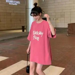 여성용 블랙 루즈핏 오버핏 여름 반팔 래쉬가드 박스 티셔츠