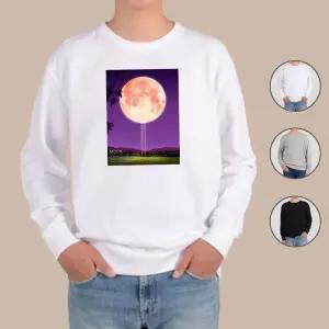 맨투맨 남여공용 레드문 사다리 나무 시골 풀 디자인