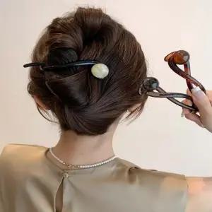 여성 3컬러 트위스트 마블패턴 서클 클립핀 헤어핀 빅사이즈집게핀 여름머리핀 머리핀 빅리본핀 집게핀