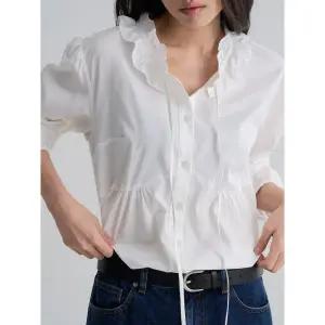 [에잇세컨즈] 소프트피치 프릴 블라우스 - 화이트 (356164CM51)