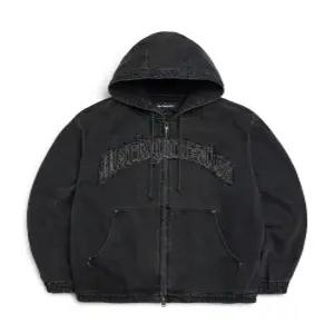 마크곤잘레스 마크곤잘레스 공용 고딕 아플리케 워시드 데님 후드자켓 Z261UJP020