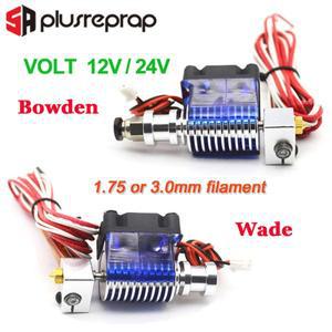 모든 금속 핫엔드 WAY드 또는 보우덴 압출기 히터 서미스터 팬 노즐 방열판 3D 프린터 부품용 V6 J헤드 12V