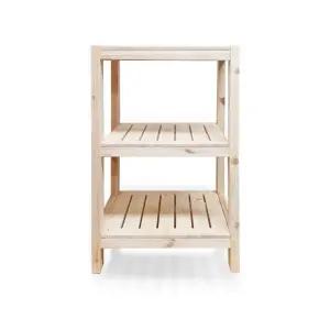 파인 우드렉 3단선반400 DIY 원목 모듈선반 정리선반 3단선반 3단원목선반