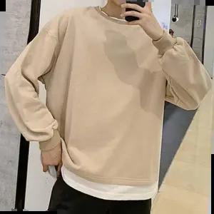 남성티셔츠 대학생 캠퍼스룩 솔리드 티셔츠 남여공용 커플룩 긴팔