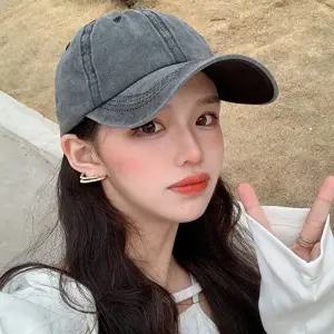 스냅백 빈티지 칼라 느낌 포인트 끈 조절 무지 볼캡 모자