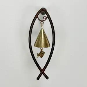 동파이프 물고기 1종 (중) 황동 문종 도어벨 풍경종 간접종 타종 문종