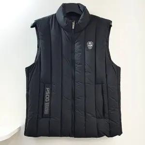 [행복한백화점][파사디]세로 퀼팅 구스 다운 조끼 블랙 남성 Q23FWV641M