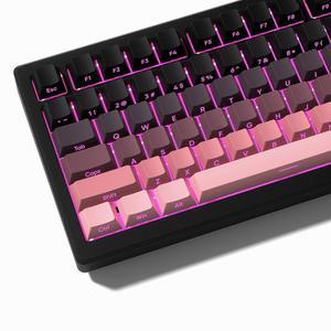 MX 그라데이션 키보드용 스위치 키보드 75 PBT 체리 측면 프로필 게터론 샤인 커스텀 프린트 키캡 세트 스루 60 워미어