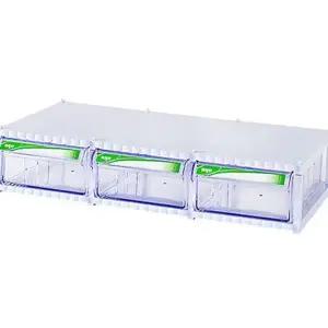 아크릴케이스 투명 플라스틱서랍장 3칸 부품박스