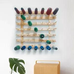 실패걸이 원목 실패꽂이 정리대 재봉실 미싱실 벽걸이