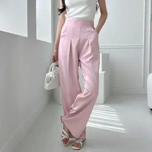 쉬인 폴리 원턱 반밴딩 슬랙스 sd- 오피스룩 편한바지 슬랙스바지