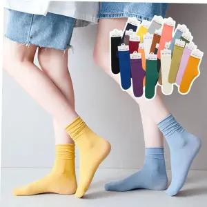 발목스타킹 여성 데일리 컬러 골지 롤링 발목 스타킹 양말