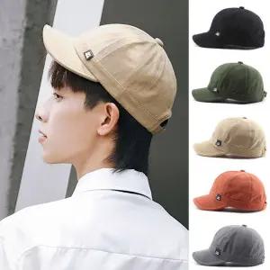 남성 여성 패치 포인트 귀여운 모자 숏 짧은 챙 모자