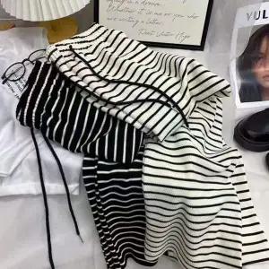 여성 UX03XD05 차르르 골지소재 스트라이프 와이드 밴딩 롱팬츠