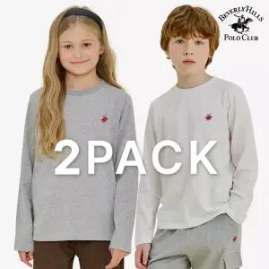 [폴로클럽] 로고자수긴팔티셔츠 2PACK