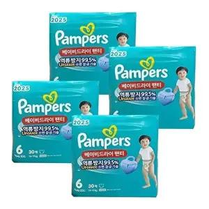 [셀러허브 1]팸퍼스 2025 베이비드라이 팬티형 6단계 240매