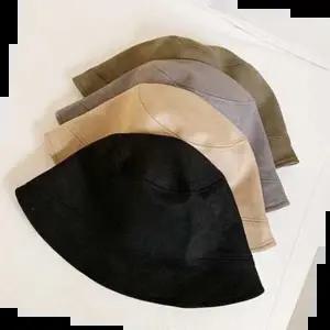 겨울모자 여성 고급스러운 스웨이드 버킷햇 가을 겨울 벙거지