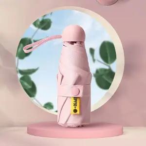 초미니 휴대용 핸드백 5단접이식 암막 양산 우산