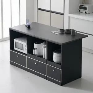 노바 미드센츄리 E0 폭깊은 광파오븐 렌지 아일랜드 홈바 식탁 1600X750 MWF371