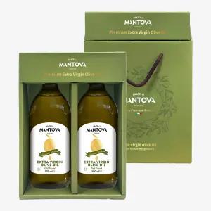[500mlx2개] [2입 병오일 선물세트] 만토바 골든 엑스트라 버진 올리브오일 1L, 1개
