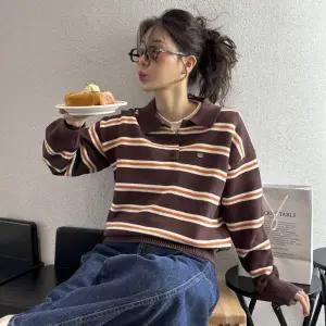 [메이블루][M]스트라이프 카라니트