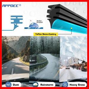 실리콘 및 고무 전면 와이퍼 블레이드 세트, 볼보 XC60 XC70 V50 V60 V70 C30 S40 S60 S80 용 윈드실드 윈