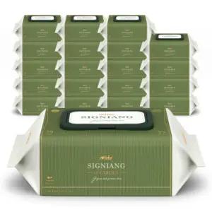 아기물티슈 75g 고평량 시그니앙 오가든 20팩 캡형 77매 엠보