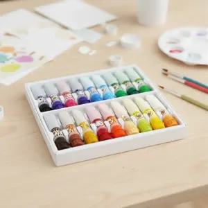 동아 캐릭터 수채화물감 18색세트 튜브형 어린이 유아 물감 신학기 미술 준비물 초등학생