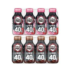 닥터유 프로 단백질 드링크 초코+딸기 40g 350ml 4개씩 (총 8개)