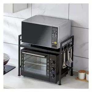 좁은공간 활용도 스틸 길이조절 전자렌지 수납장