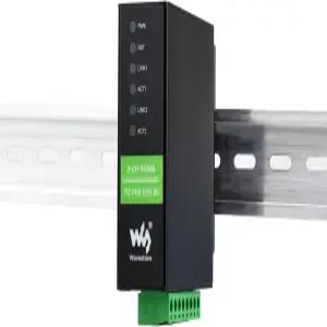 웨이브셰어 2-Ch RS485 to POE 이더넷 컨버터 산업용 절연 직렬 서버 독립 작동 듀얼 ETH 포트 모드버스