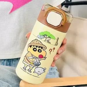 짱구 캐릭터 컬러풀 빨대 텀블러 560ml 아이보리