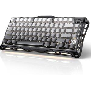 스왑 핫 75 무선 연결 내구성 RGB 8000mAh 머큐리 키보드 케이스 사이드 장착 텐키리스 레이아웃 스타일 알루미늄 K1 게이밍 라이트 그라바스타 블루투스 배터리 텍스트 각인 개스킷