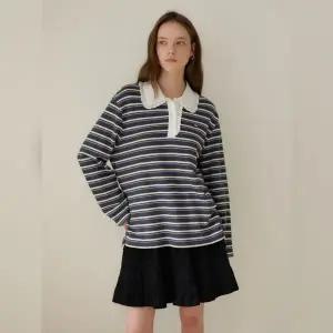 [롯데백화점]올리브데올리브 레이스 카라 스트라이프 티셔츠 OE6XE8230