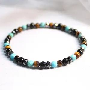 터키석 포인트 토르마린 호안석 4mm팔찌 TB02 천연석4가지