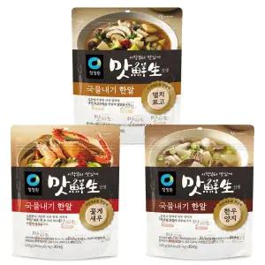 청정원 맛선생 코인 육수 링 멸치표고 꽃게새우 한우양지 세트 MNA