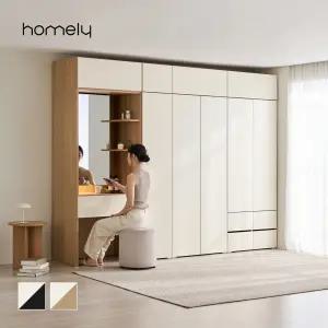[3월 미리신학기 5% 핫한특별가] 홈리 베일리 빅수납 E0 터치 시스템 모듈 행거 옷장 세트 1600