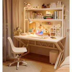 중학생 책상 고등학생 원룸 1000MM/좁은방 공부 선반 책장 화이트