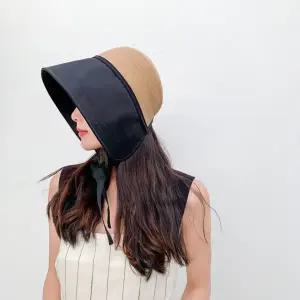 여성 밀짚 모자 데일리 라피아 리조트 여름 모자 바캉스 휴양지 보넷 가리개 햇빛 여행