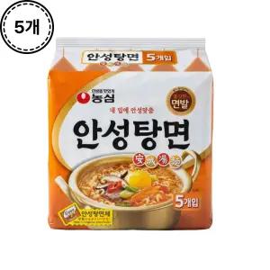 농심 안성탕면 125g, 5개