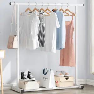 튼튼한 철제 고정식 행거 스탠드 옷걸이 행거 150x40/옷선반/옷수납/유치원/학교/선반형/수납형/행거형/