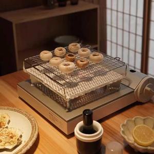 세라믹 석쇠 미니 가정용 직화 그릴 22x22CM 대형 로스터 토스트